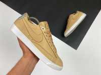 Кроссовки Nike Blazer Premium Lo QS Beige Original кожаные 39р