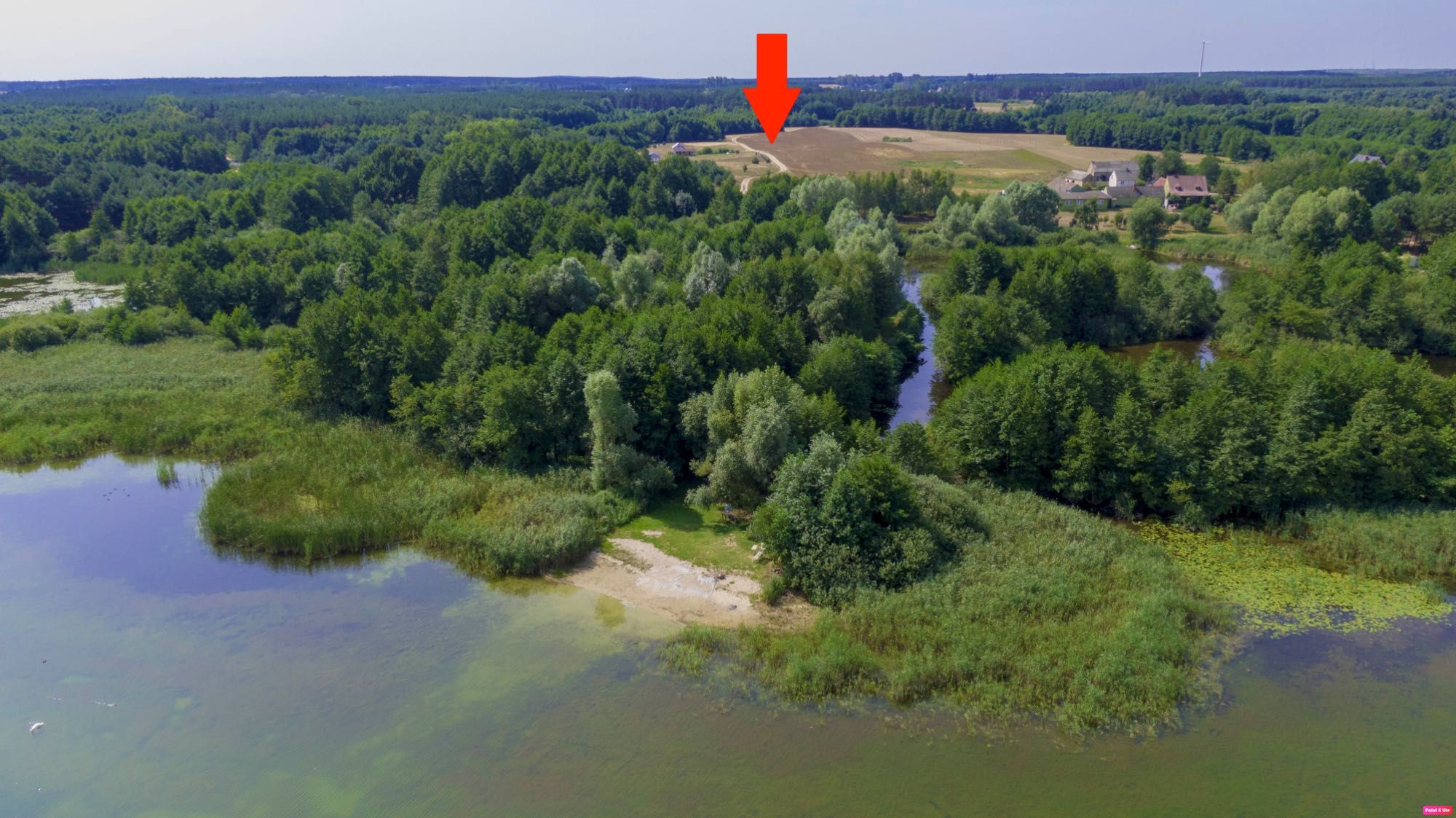 Działka 903 m2 nad Jeziorem Głuszyńskim, udział w plaży