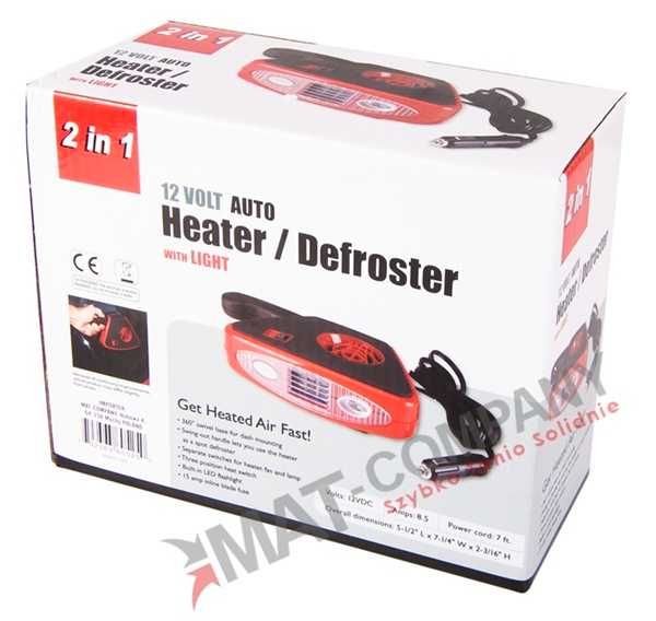 GRZEJNIK Nagrzewnica Farelka Dmuchawa 200W 12V 2w1