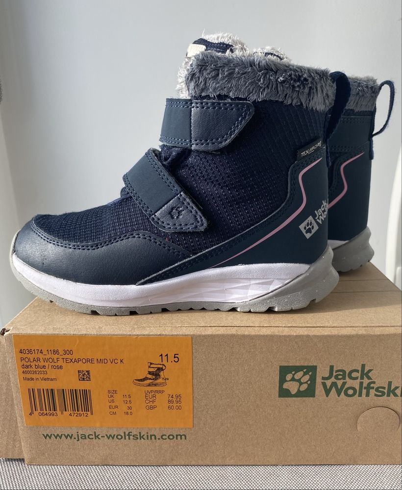 Buty zimowe, r. 30, Jack Wolfskin