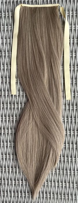 Premium Ultra włosy doczepiane, ciemny naturalny blond, kucyk