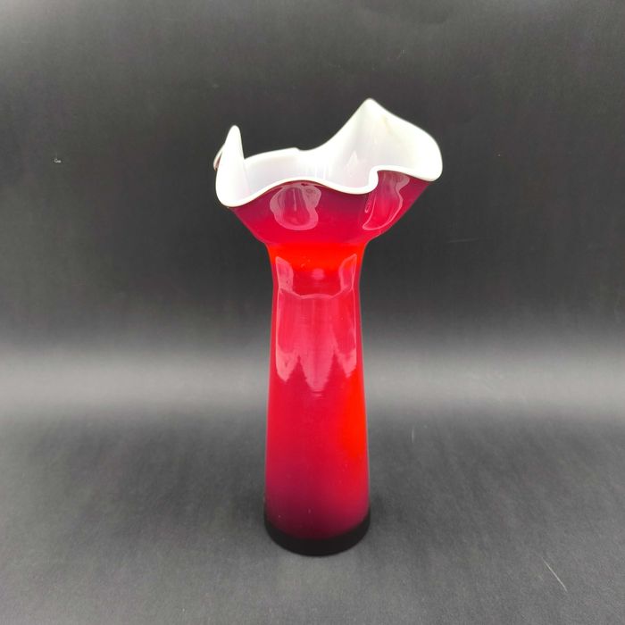 Prokuplje Wazon Dragan Drobnjak Czerwony Vintage Retro