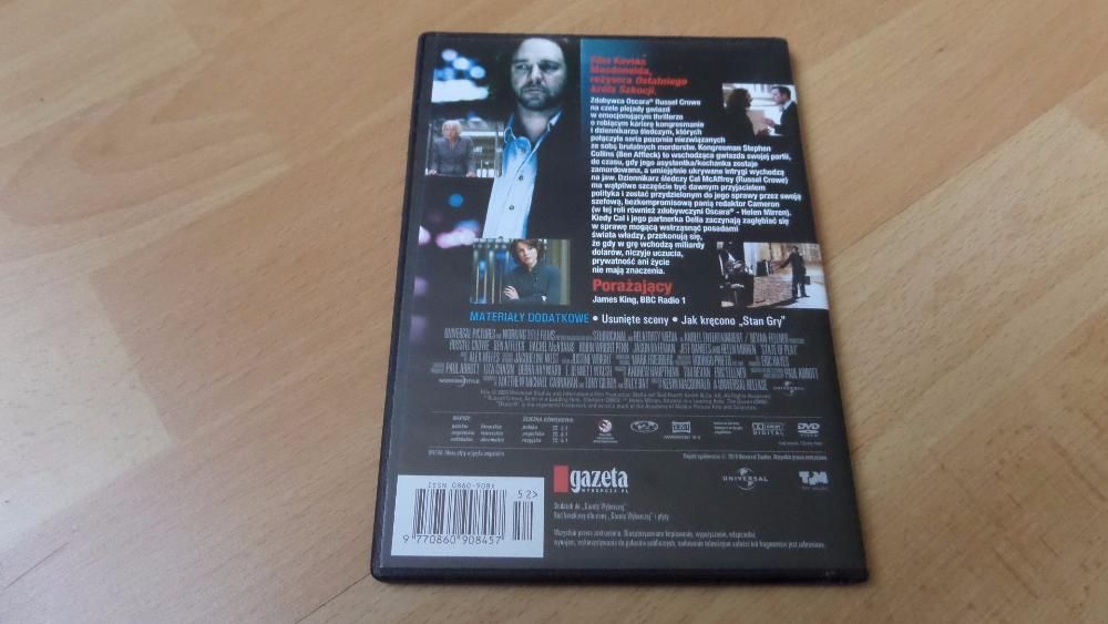 FILM DVD STAN GRY RUSSEL CROWE,Ben Affleck Mega Thriller NOWY Polecam!