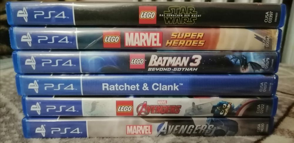 6 GIER na PS4 - Lego, Avengers, Marvel - CENA ZA SZEŚĆ