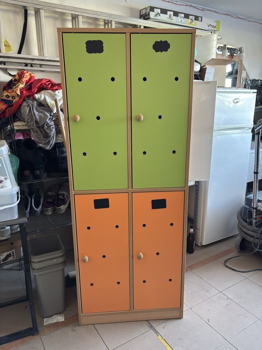 Szatnia modułowa do przedszkola z otworami wentylacyjnymi