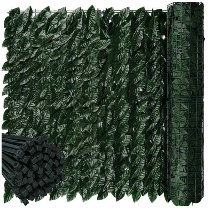 Sztuczny żywopłot bluszcz siatka balkon 5m x 50cm Krumad