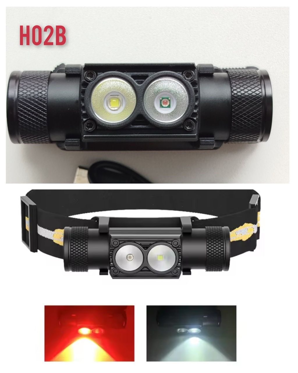 Фонарь налобный Boruit D10 D20 D25 H02B type-c Новый! Оригинал! Ліхтар