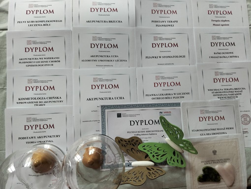 Kompleks:Masaży,Relaksac.i Lieczn.,Depilacja/Akupunkt.Ciała,Ucha,Tważy