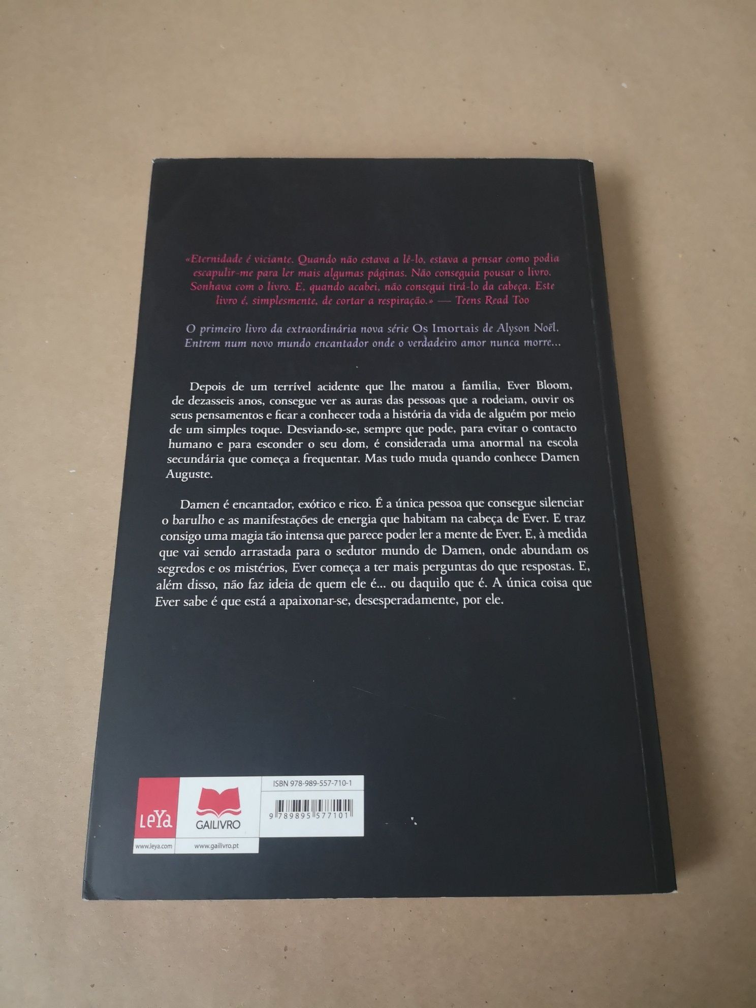 Livro Eternidade os imortais, Alyson Noël