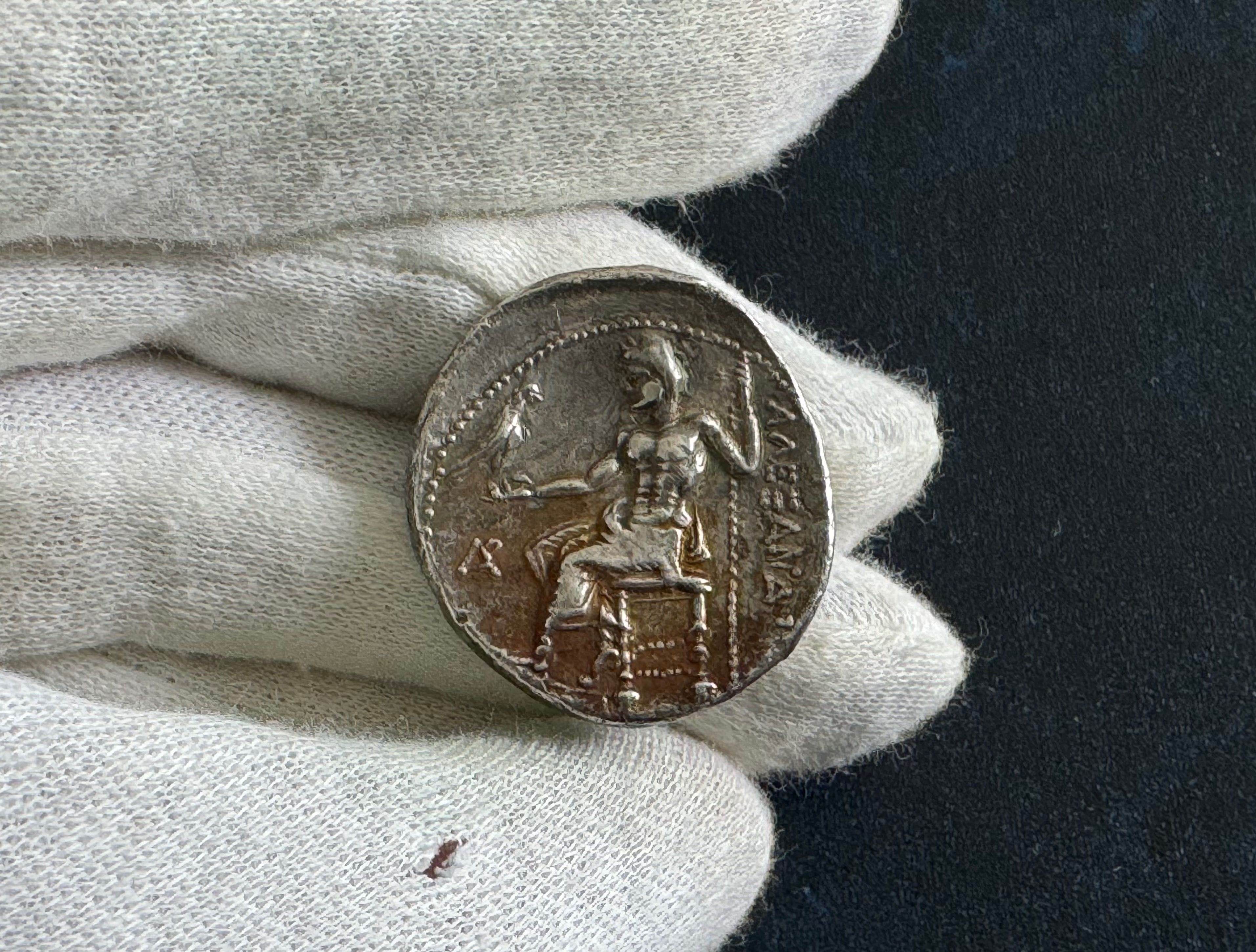 Piękna tetradrachma Aleksander Wielki! Stare greckie monety !