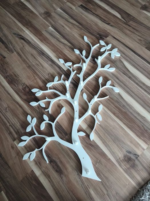 Wieszak drzewo biały