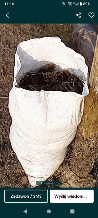 Czysty obornik koński naturalny najlepszy nawóz - workowany