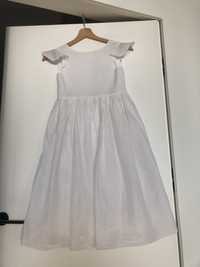 Sukienka biała Jacadi, na komunię, komunijna r.128