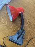 PRL Lampa Wisząca Czerwona