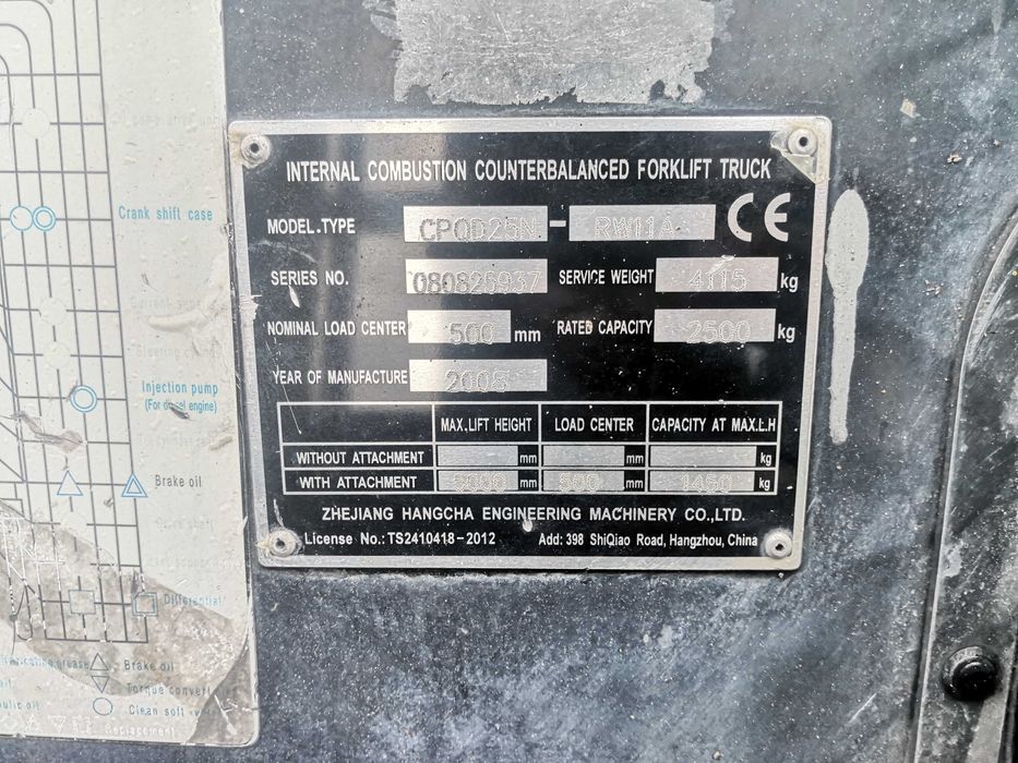 wózek widłowy HANGCHA aktualny UDT możliwy dowóz widlak