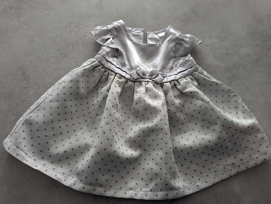 Sukienka na chrzest/przyjęcie plus czapeczka