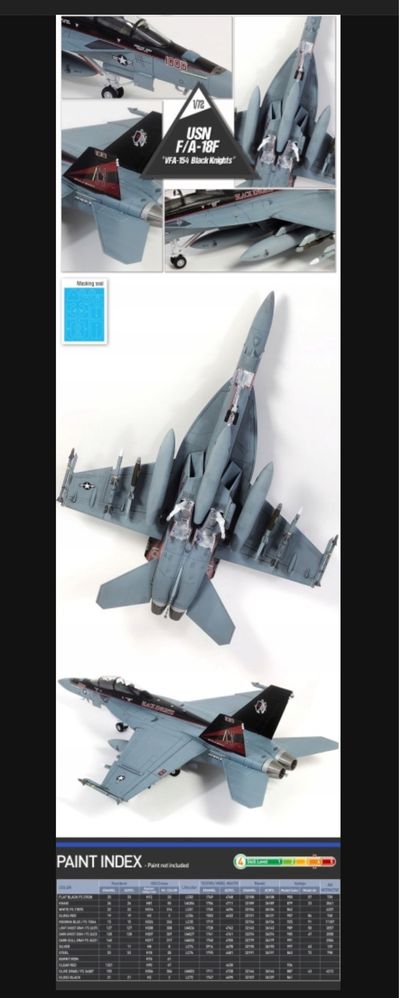 Academy 12577 samolot USN F/A-18F VFA-154 Black Knights model 1/72