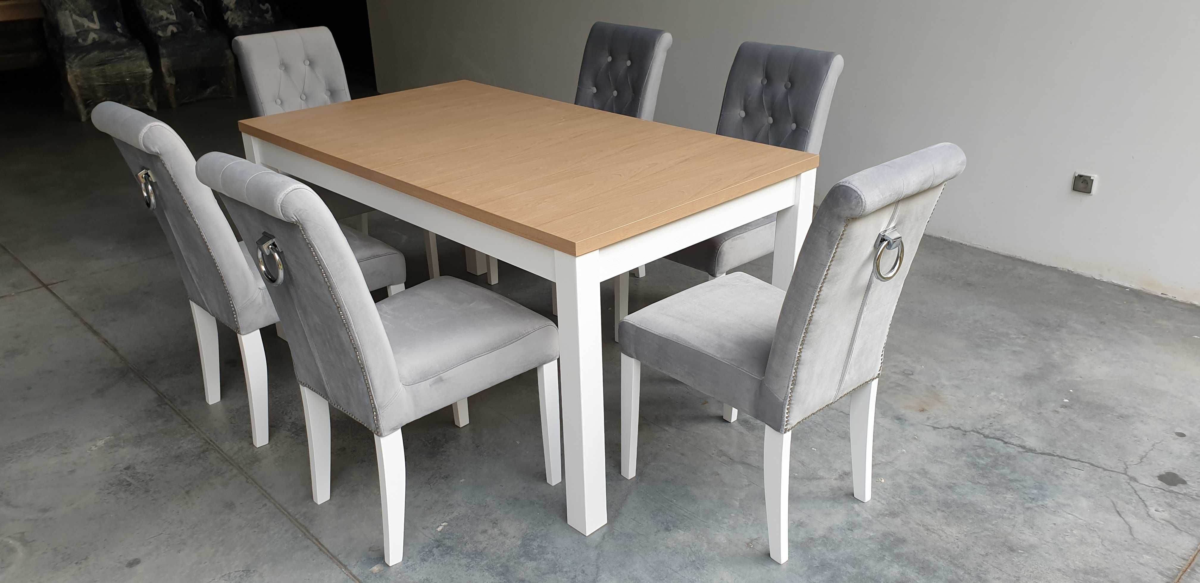 Komplet-6 krzeseł+stół 140 cm rozkładany do salonu jadalni Producent
