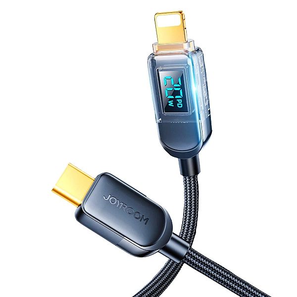 Joyroom kabel USB C - Lightning 20W z wyświetlaczem mocy ładowania 1,2