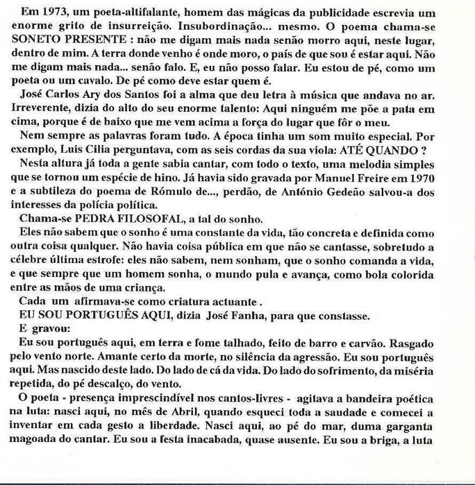 Canções Com Aroma de Abril - ( SÓ A CAPA ) - - - - Volume 1 ... CD