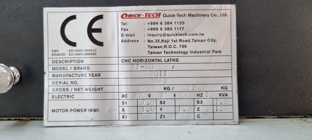 Tokarka CNC Quick-tech IT-60