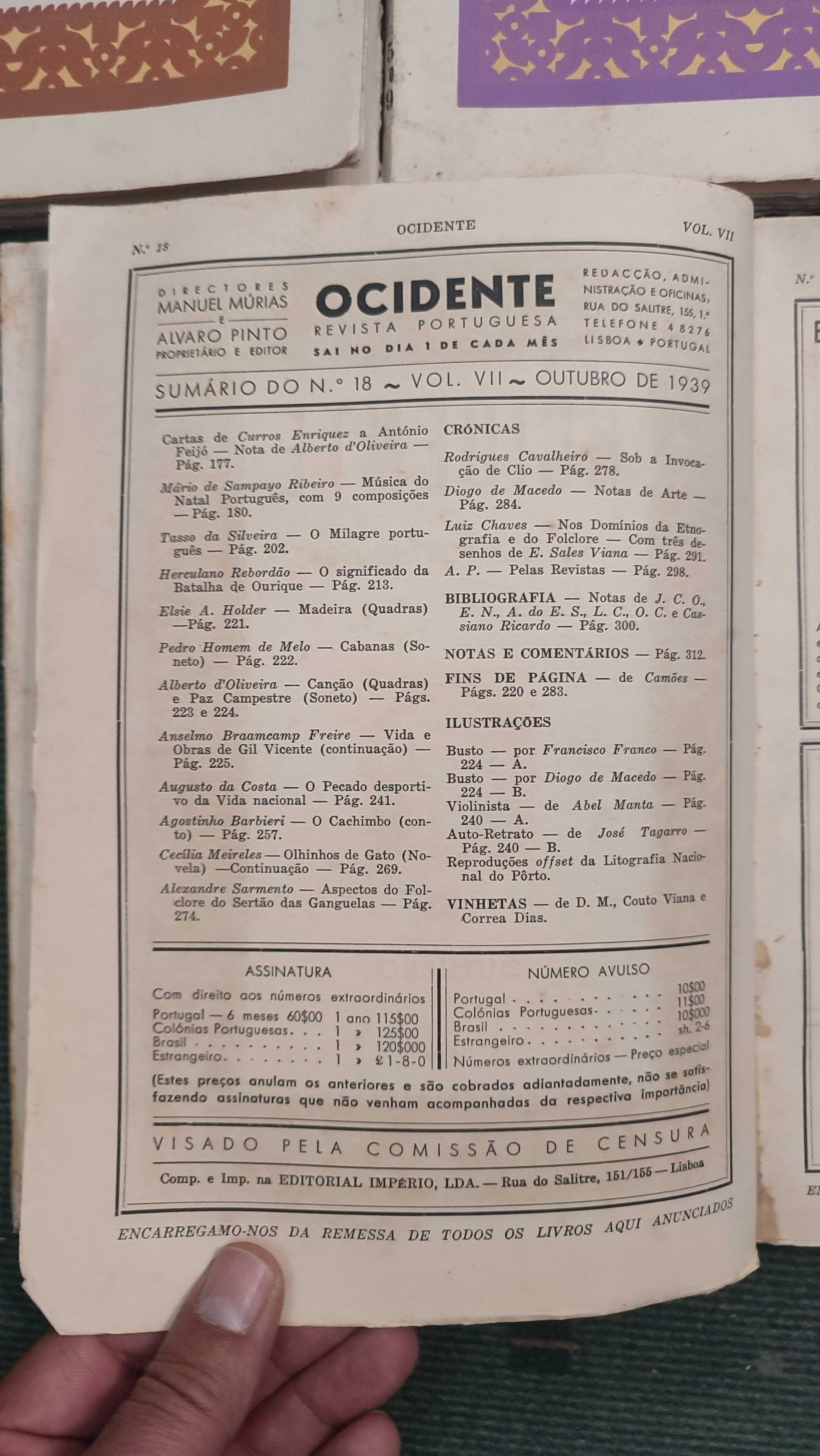 5 Revistas Ocidente Revista Portuguesa - 1939