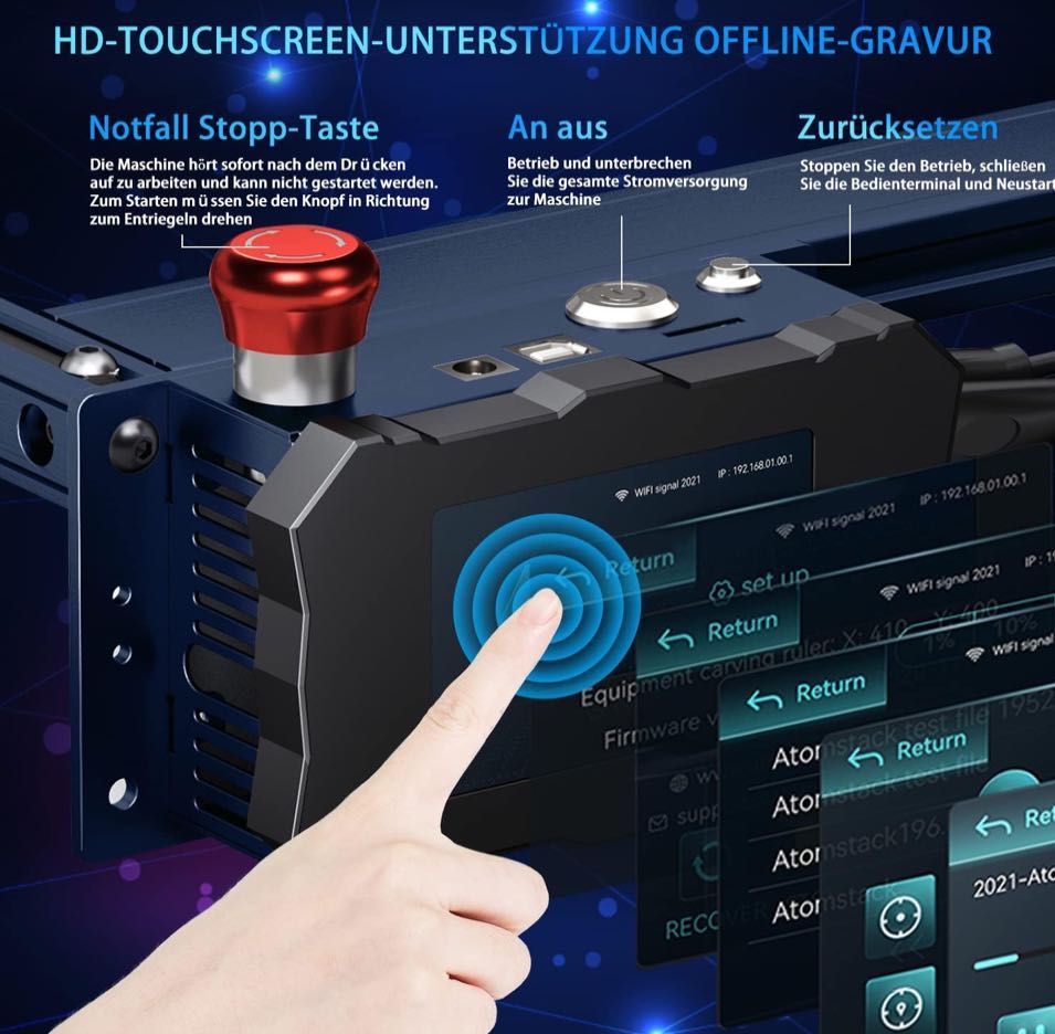 Atomstack A10 PRO Grawer laserowy 10W z dotykowym ekranem NOWY