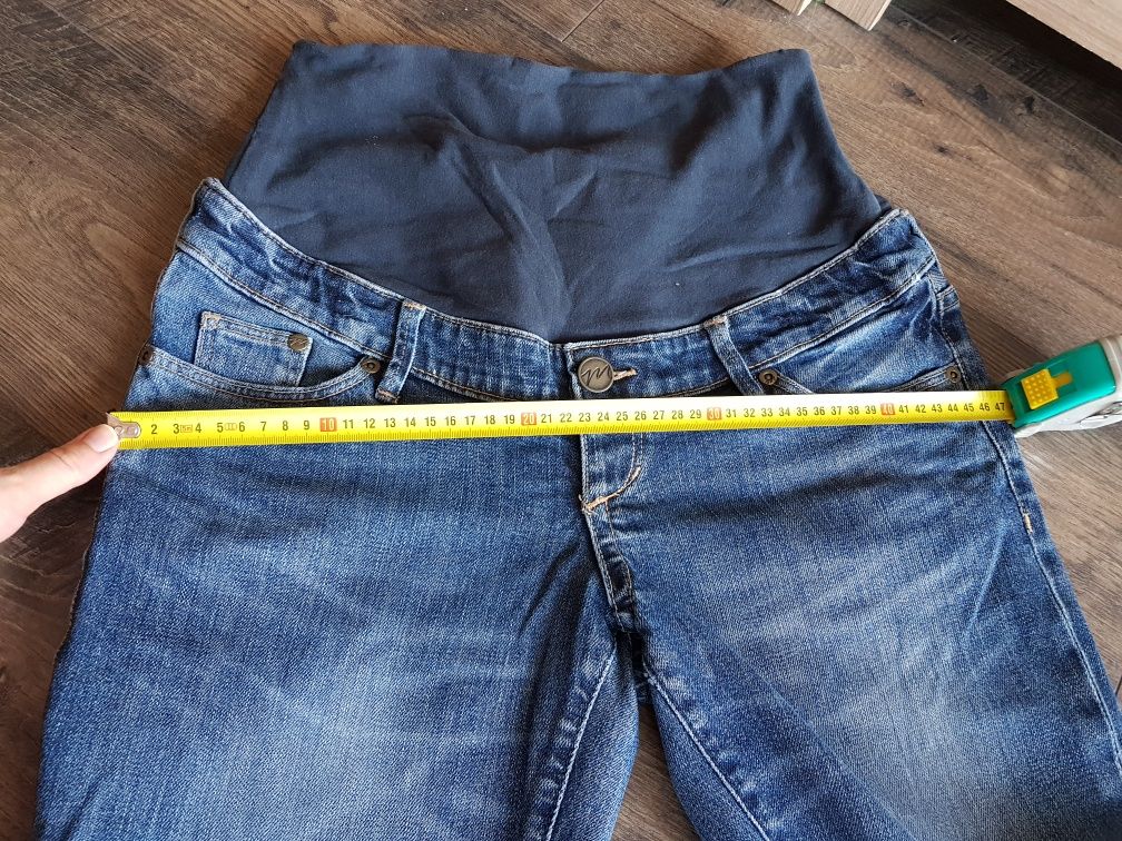 Długie spodnie ciążowe jeansy dżinsy H&M MAMA