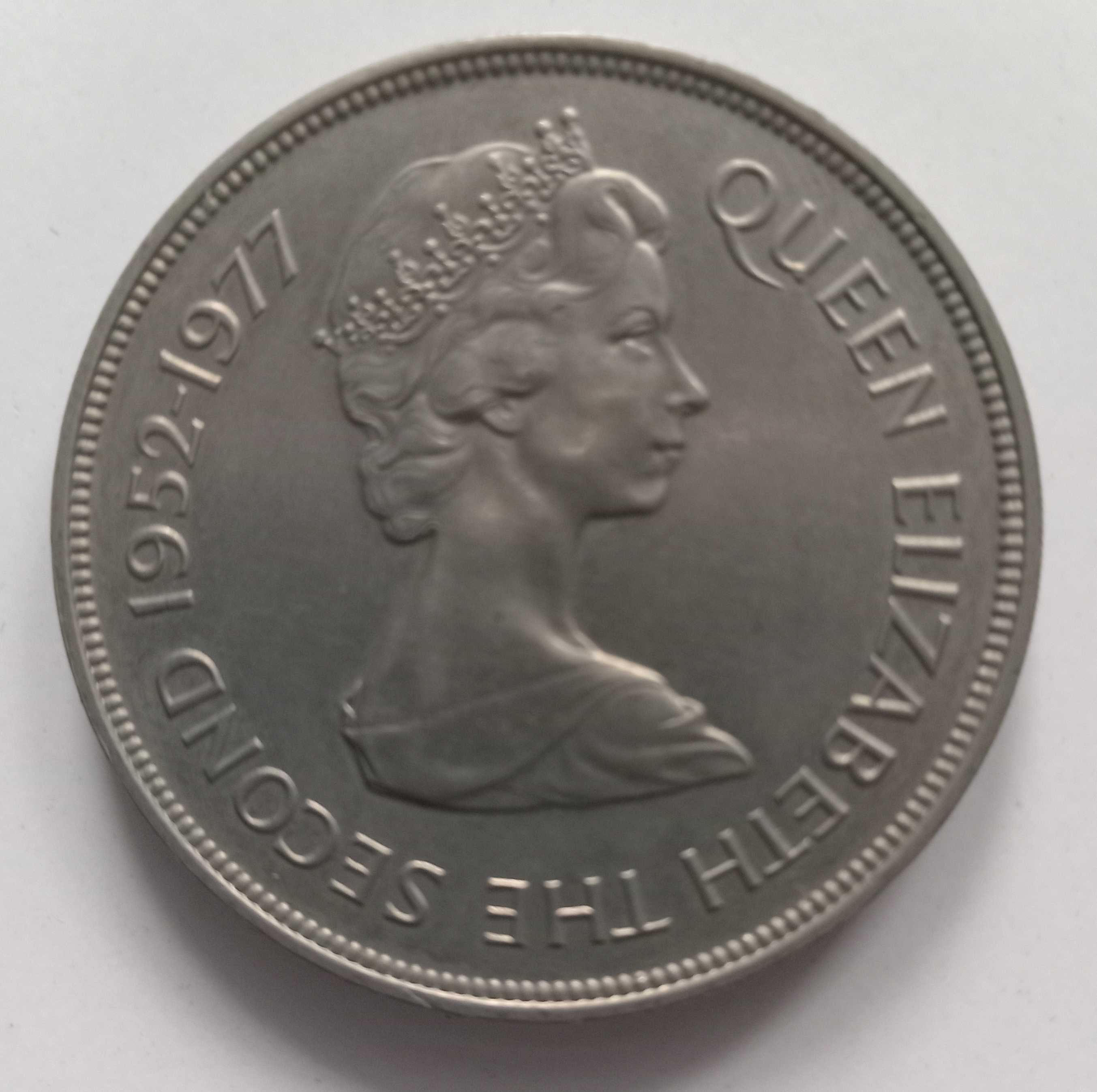 Falklandy. 50 pensów 1977, Srebrny Jubileusz Królowej