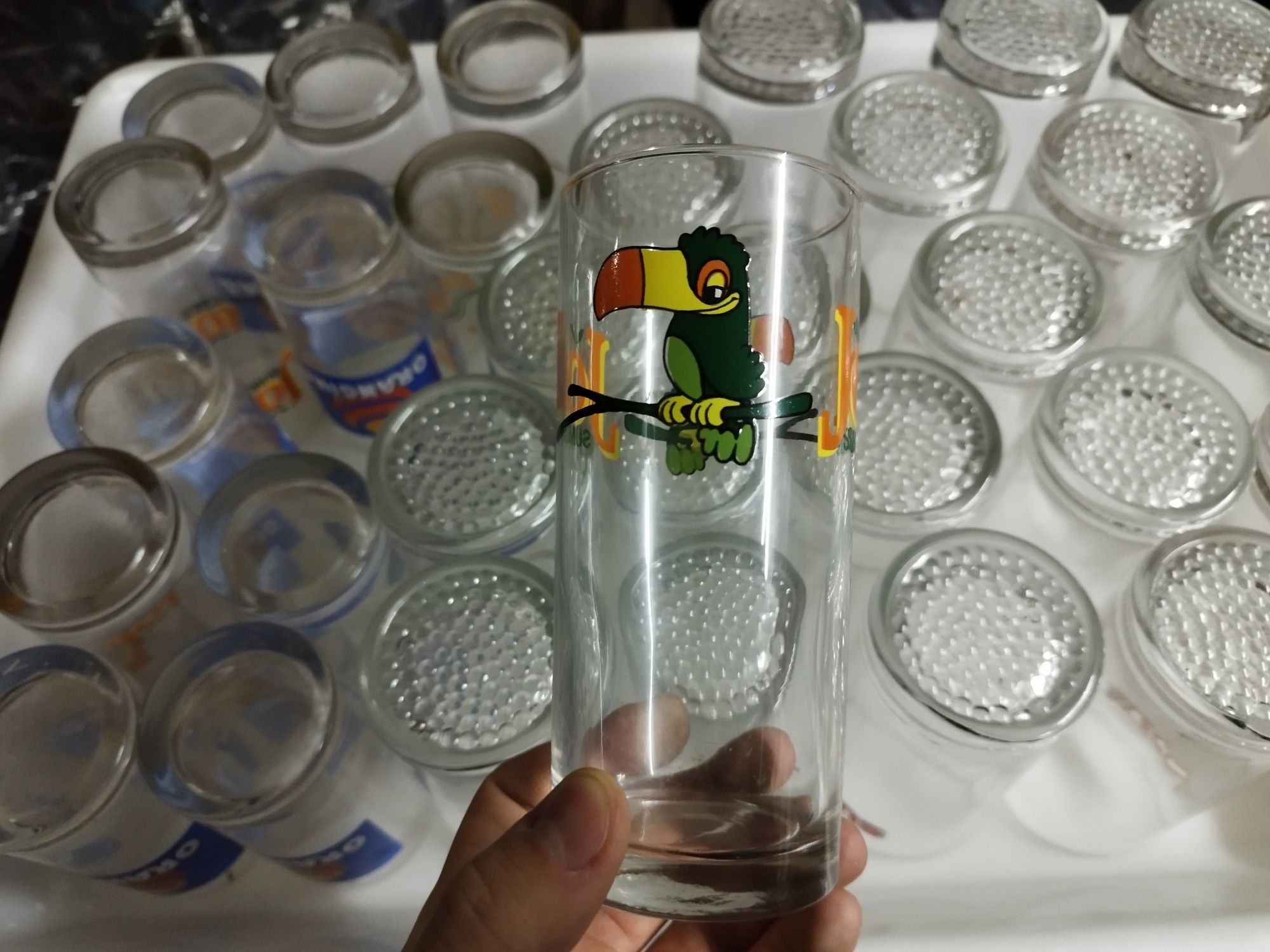 Lote de 12 Copos Variados Orangina e Joi