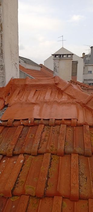Impermeabilização de telhados e limpeza de algerozes