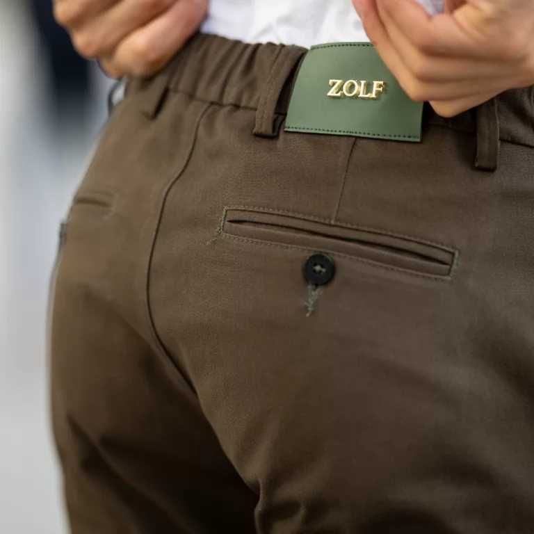 CALÇA DE SARJA COM ELASTICO KAKI Zolf novas tamanho 42