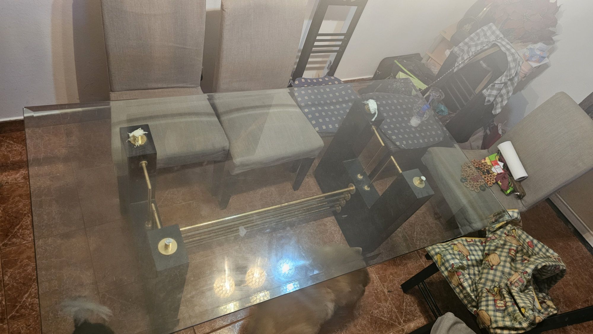 Mesa de sala em vidro