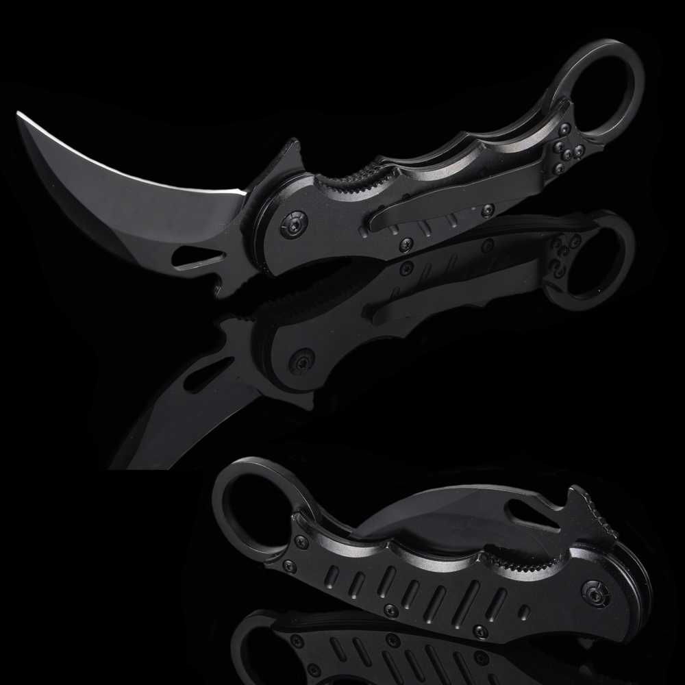 NÓŻ sprężynowy wspomagany KARAMBIT składany CS:GO NECK PAZUR KR11