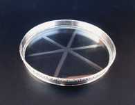 Antiga Base para Garrafa em PRATA STERLING 925 c/ fundo em Vidro - USA