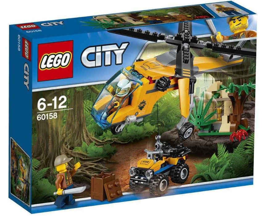 LEGO CITY 60158 Helikopter Transportowy Dżungla Quad NOWE