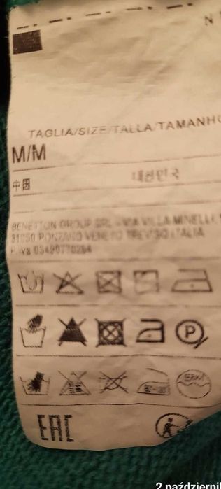 Sukienka United Colors of Benetton M 38 / L 40 wełna
bardzo dobry