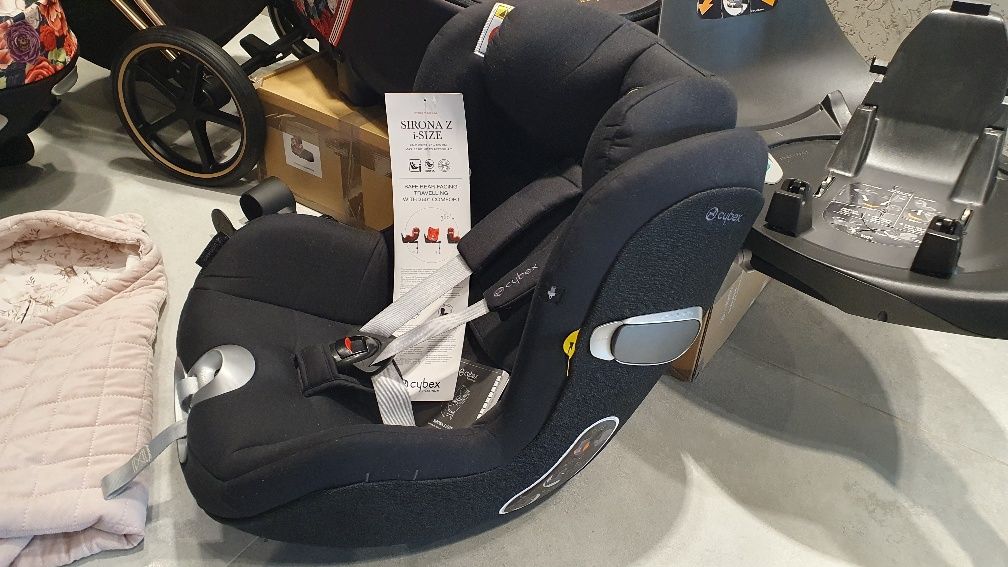 Cybex Priam Spring Blossom Dark wózek nosidełko Gondola fotelik baza