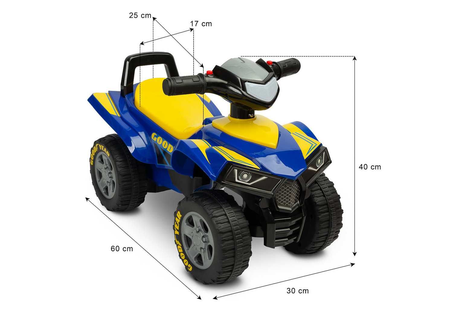 Quad Jeździk Pchacz Auto autko dla dzieci GOODYEAR