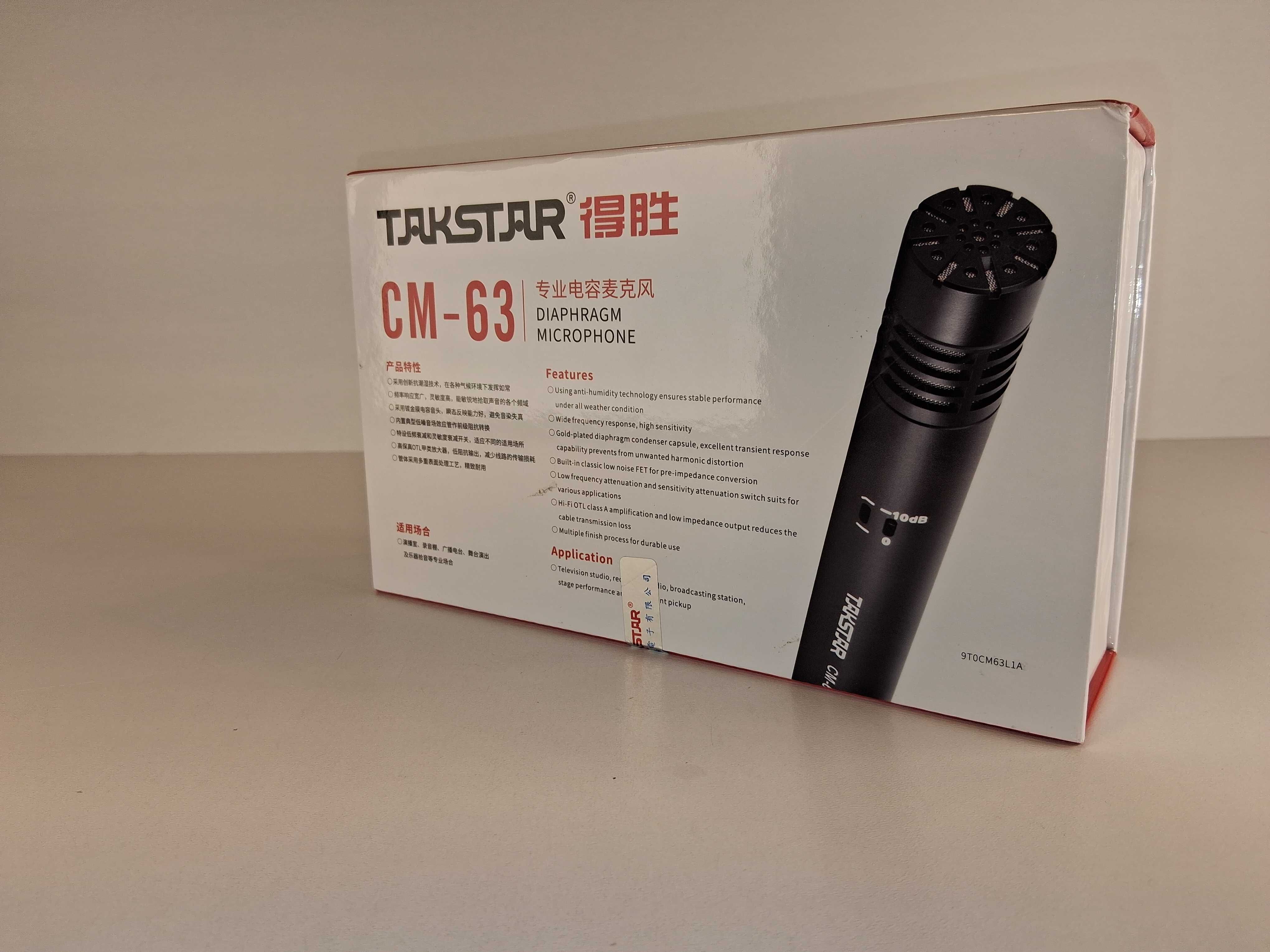 E105 TAKSTAR CM-63 Profesjonalny Mikrofon Pojemnościowy Estdian