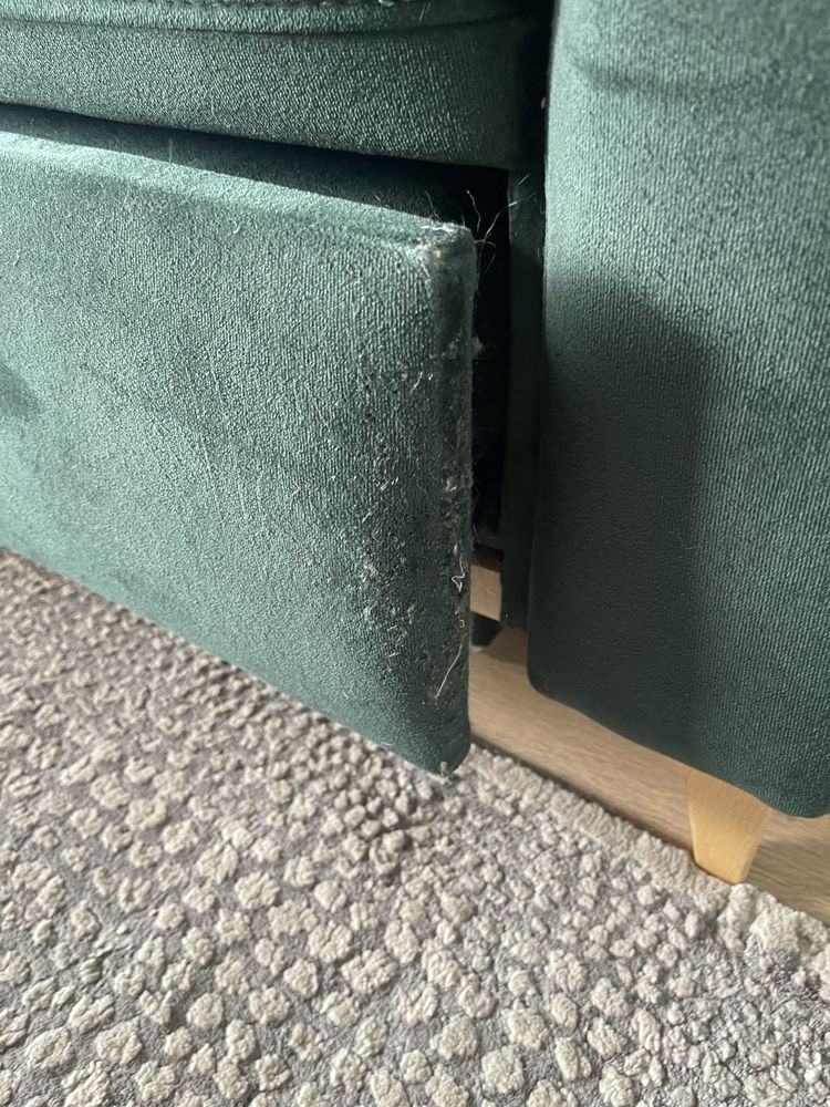Sofa rozkladana zielona