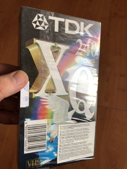 Kaseta VHS Video TDK 240 4 godziny nowa zafoliowana