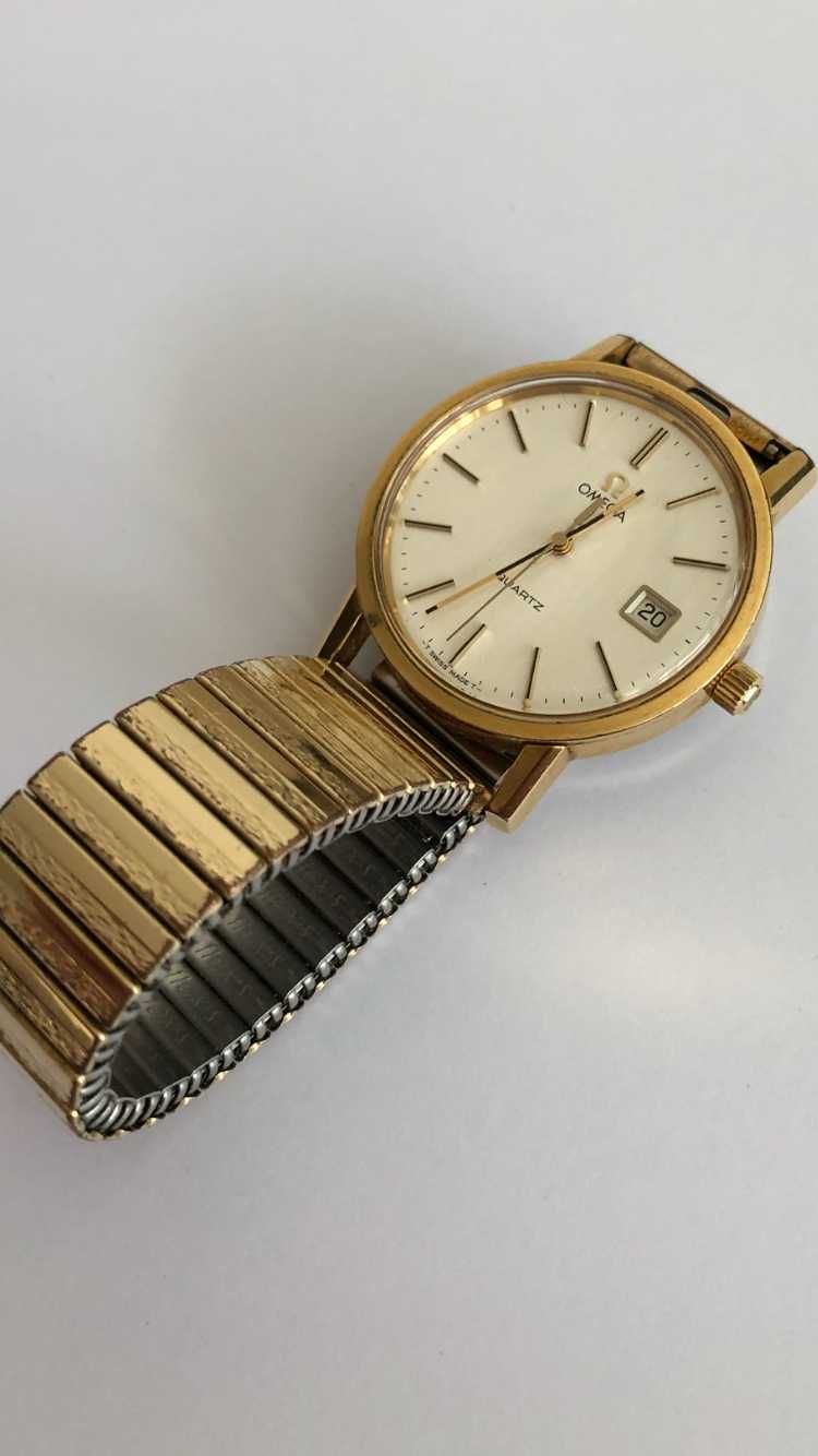 Omega Quartz, stan idealny, piękny zegarek męski z datą