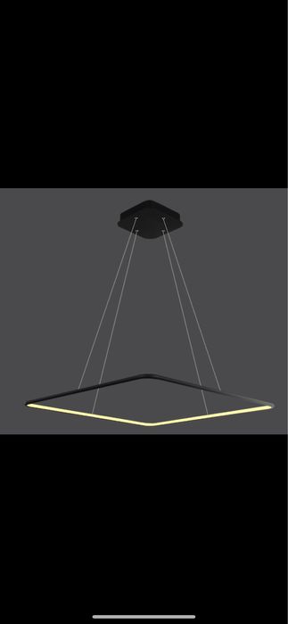 Люстра светильник светодиодный «квадрат» 9D-067R-39 чорний/білий