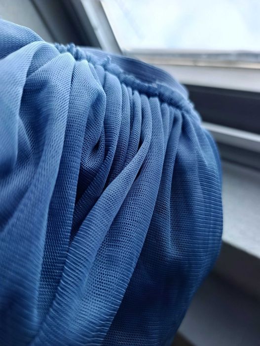 granatowa tiulowa spódniczka galowa spódnica tutu 86-92 z tiulu miękka