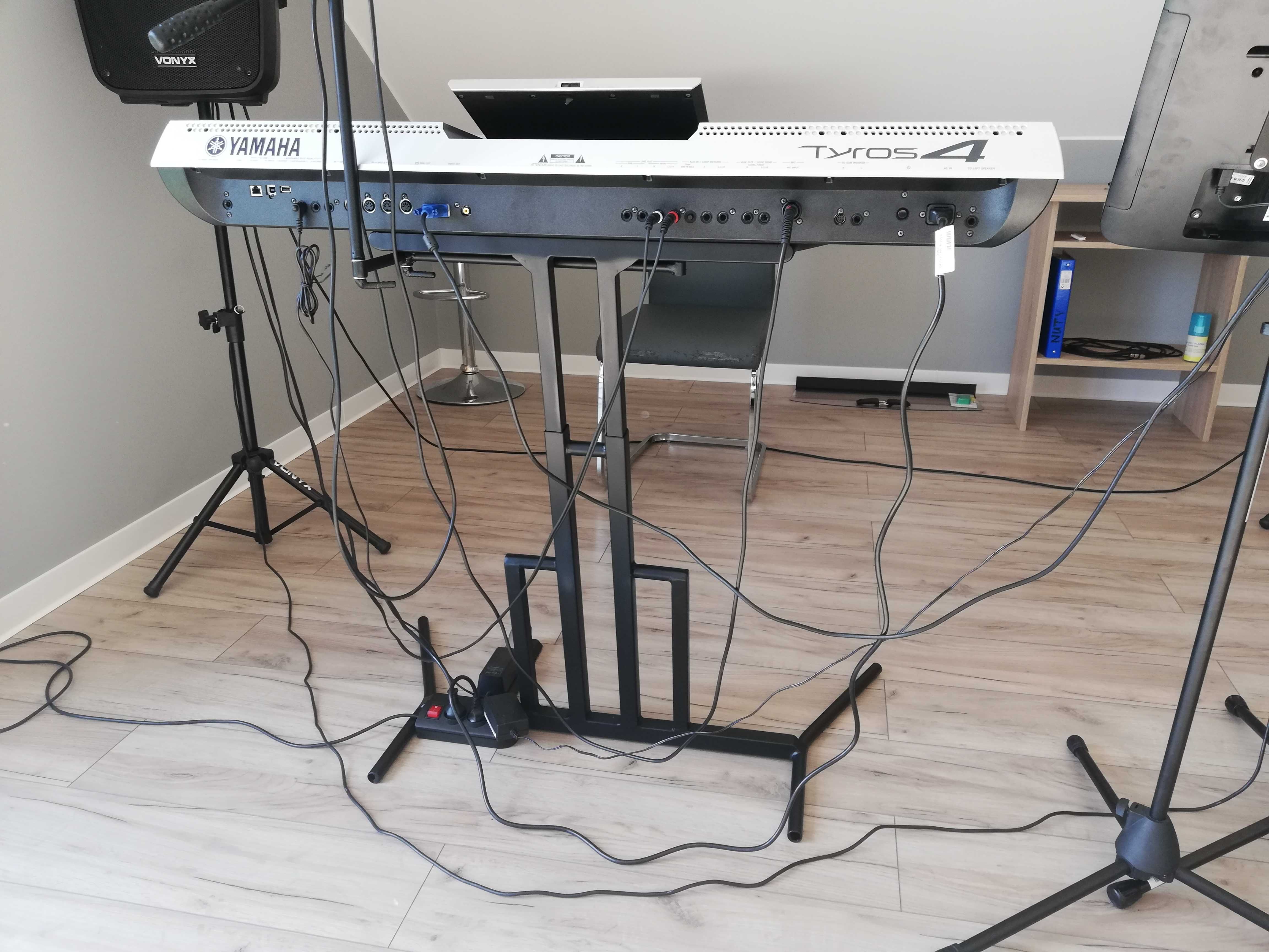 Stojak pod keyboard klawisze mikrofon regulacja wysykości