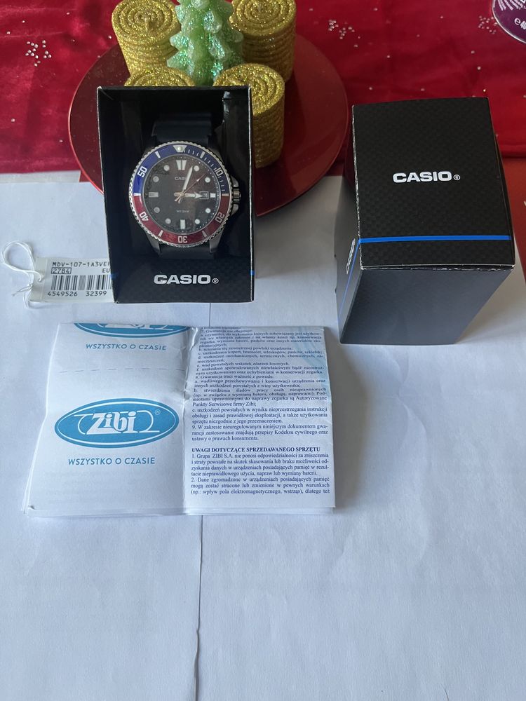 Zegarek Casio MDV-107, Duro, Pepsi, nowy,