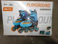 Łyżworolki Playground 38-41 niebieskie Rolki plus ochraniacze