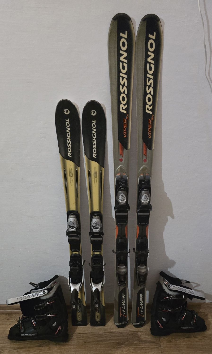 Narty x2 rozmiar 130 i 160 cm, buty rozmiar 45 cena za komplet