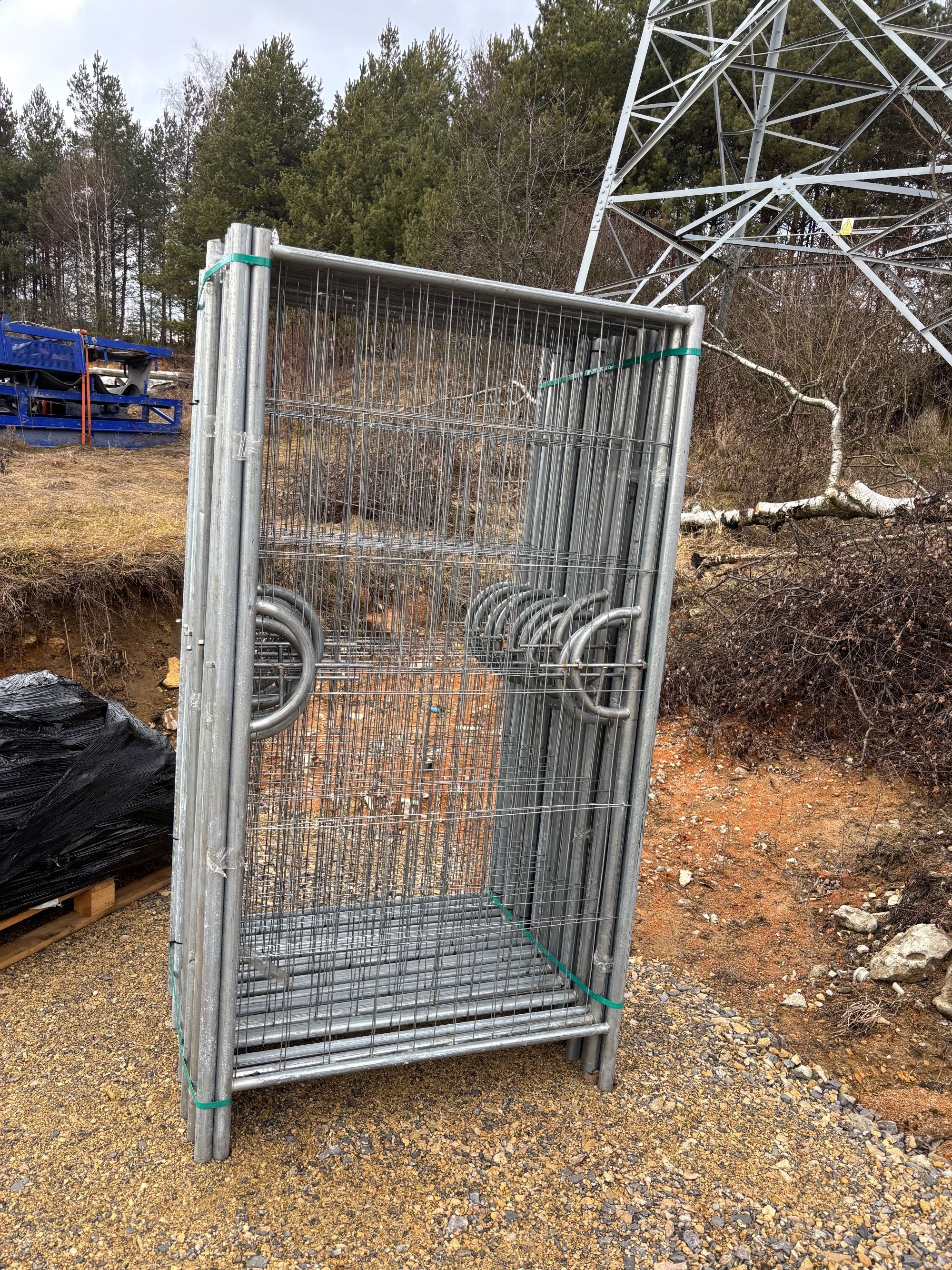 Ogrodzenie tymczasowe budowlane 50 mb komplet panel ażurowy